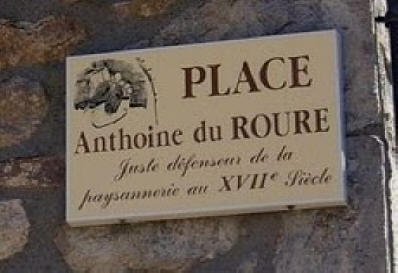 Plaque Place Anthoine du Roure - La Chapelle sous Aubenas