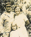 Charles Aim Bretet Marie Josphe Ricolleau et leur fille Annick Yvette Bretet - 1930