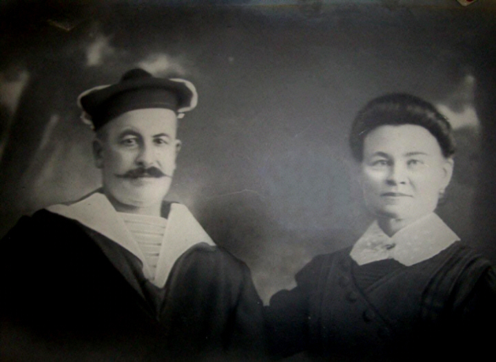 Charles Mathurin Bretet et Henriette Alexandrine Gouillet vers 1897   l'Ile d'Yeu - ( Photo Coll. No�lle Turb� )