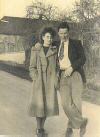 Jeanine Lman et Claude Bretet 1949 - Marcilly le Hayer (10 )