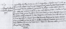 Acte de naissance de Franois Bretet (Bertet) e 5 Ventse An VII de la Rpublique ( 23/02/1798)  Le Pallet