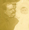Jean Philippe Aim Bretet et sa fille Odette le 29/04/1908 - Ile d'yeu
