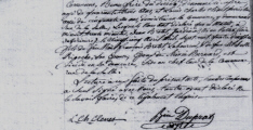 Acte de dcs de Jean Charles Bretet le 08/02/1850  Noirmoutier - Verso