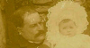 Jean Philippe Aim Bretet et sa fille Odette Jeanne Eugnie le 29/04/1903 Ile d'yeu 