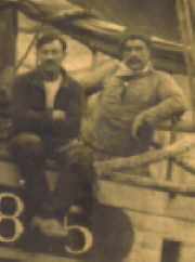 Auguste Gouillet et Henri Bretet le 01/02/1924  bord du " Csar Auguste "