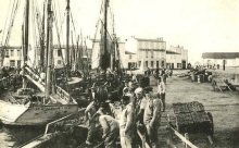 Ile D'Yeu :  Les marins sur le port