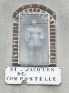 Marcilly le Hayer : Statuette de St Jacques ou de St Roch au Moulin - 2008 - Photo JLB