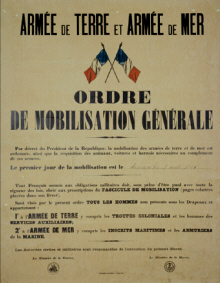 Ordre de Mobilisation gnrale du 01/08/1914