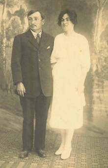 Emmanuel Olivier Pruneau  et Gabrielle Germaine Bretet le 11/04/1923 - Ile d'Yeu